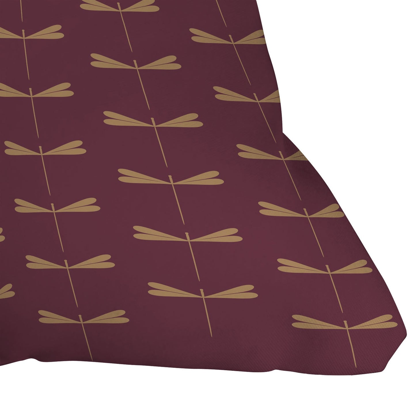 Colour Poems Dragonfly Pattern Mauve Outdoor Throw Pillow