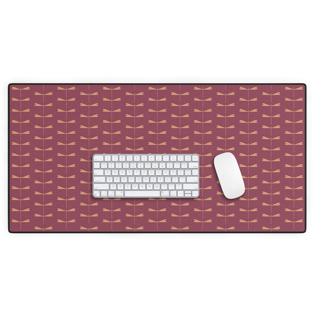 Colour Poems Dragonfly Pattern Mauve Desk Mat