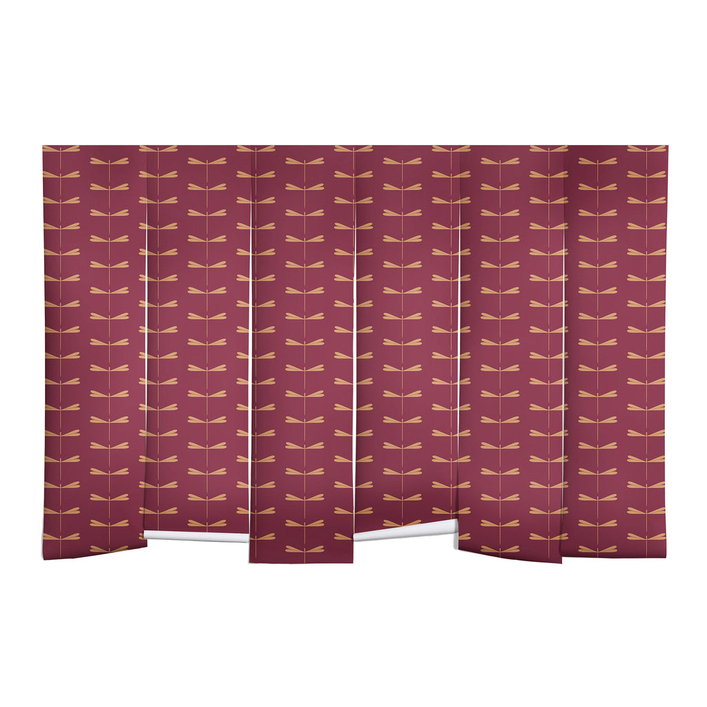 Colour Poems Dragonfly Pattern Mauve Wall Mural