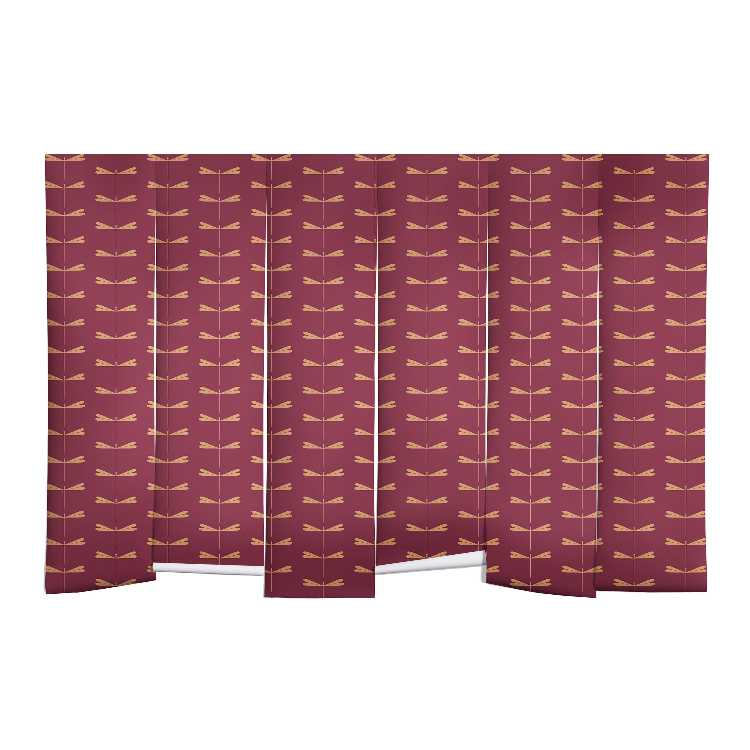 Colour Poems Dragonfly Pattern Mauve Wall Mural