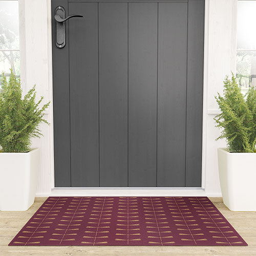 Colour Poems Dragonfly Pattern Mauve Welcome Mat