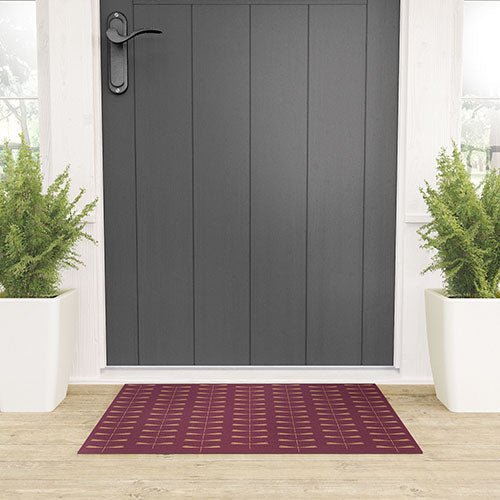 Colour Poems Dragonfly Pattern Mauve Welcome Mat