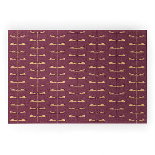 Colour Poems Dragonfly Pattern Mauve Welcome Mat