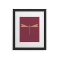 Colour Poems Dragonfly Pattern Mauve Framed Art Print