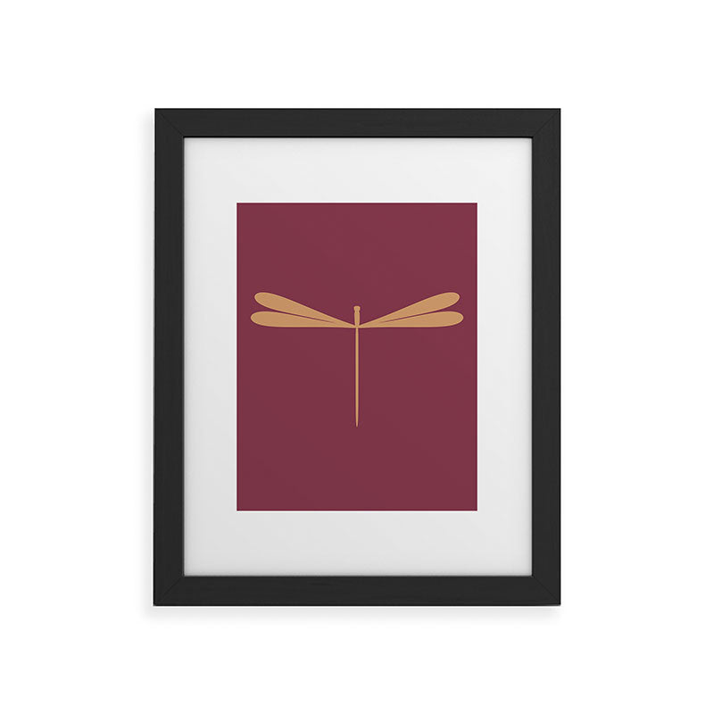 Colour Poems Dragonfly Pattern Mauve Framed Art Print