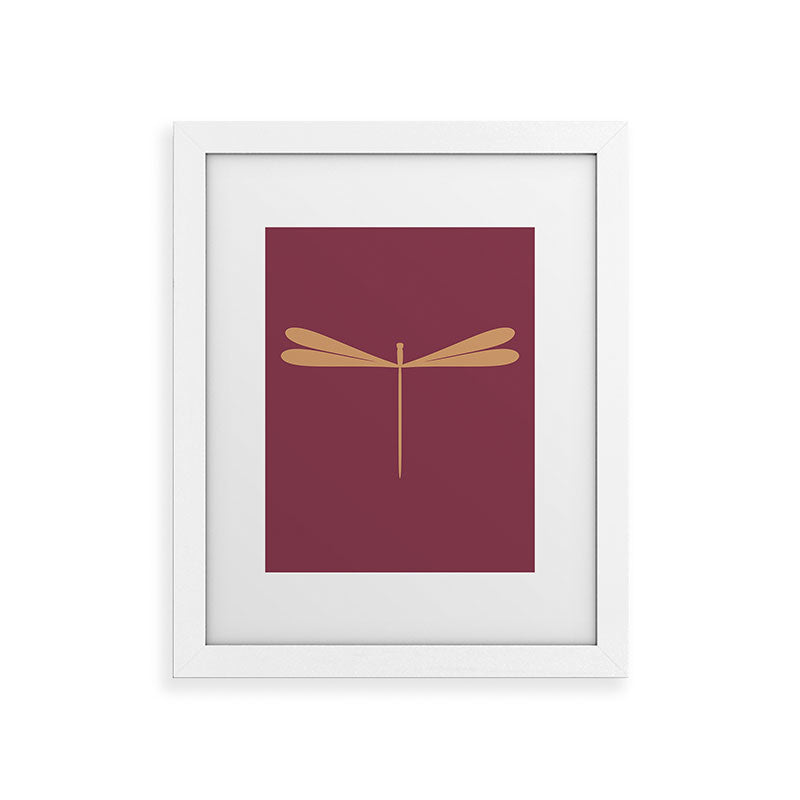Colour Poems Dragonfly Pattern Mauve Framed Art Print