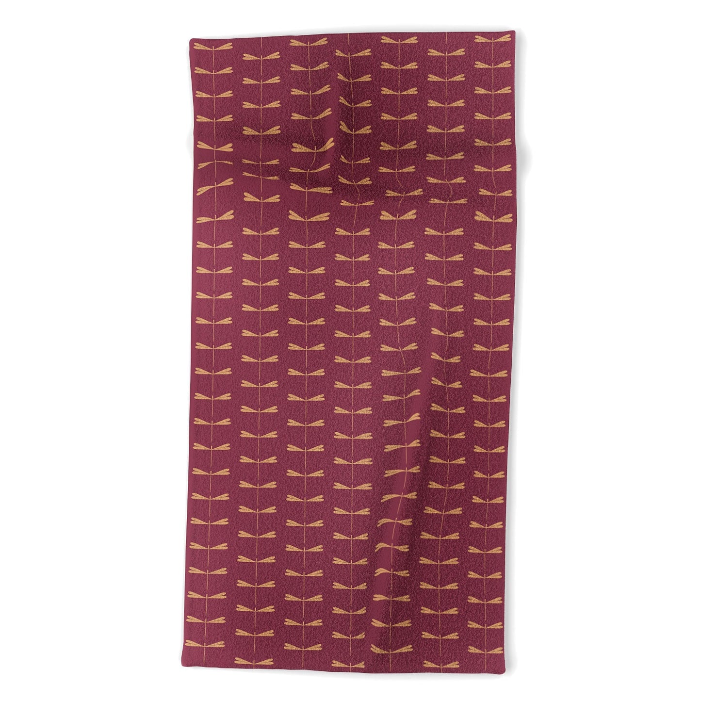 Colour Poems Dragonfly Pattern Mauve Beach Towel