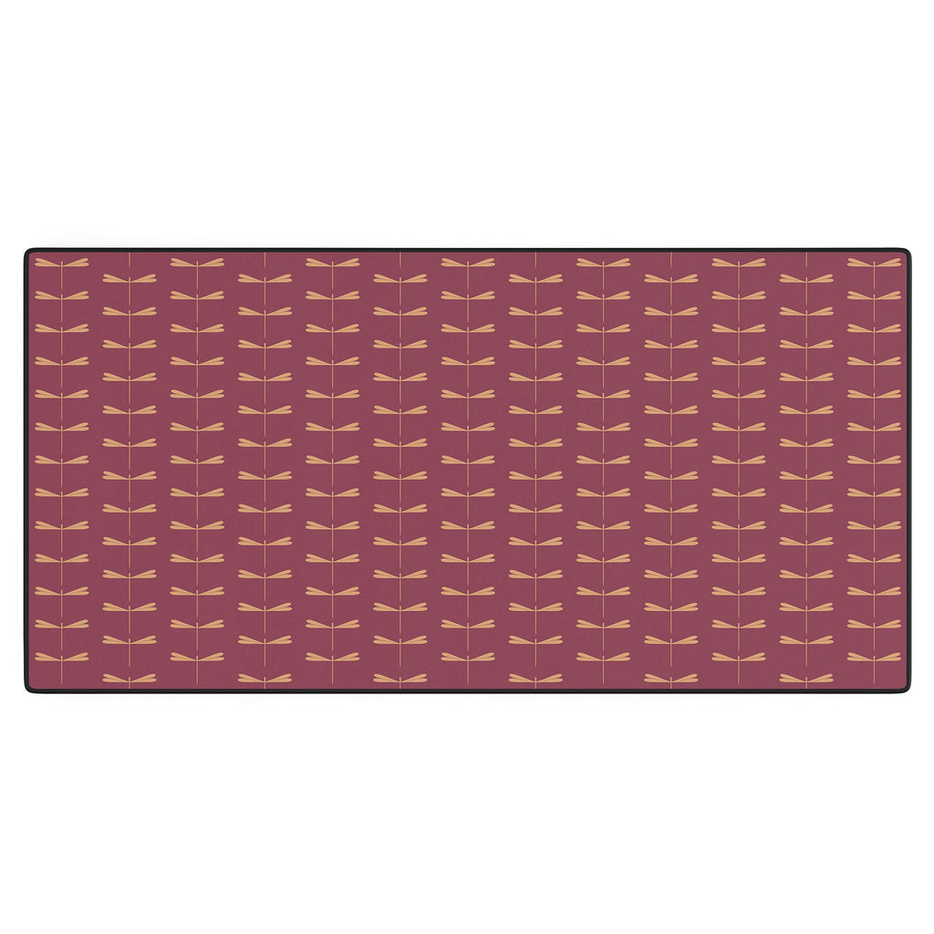 Colour Poems Dragonfly Pattern Mauve Desk Mat
