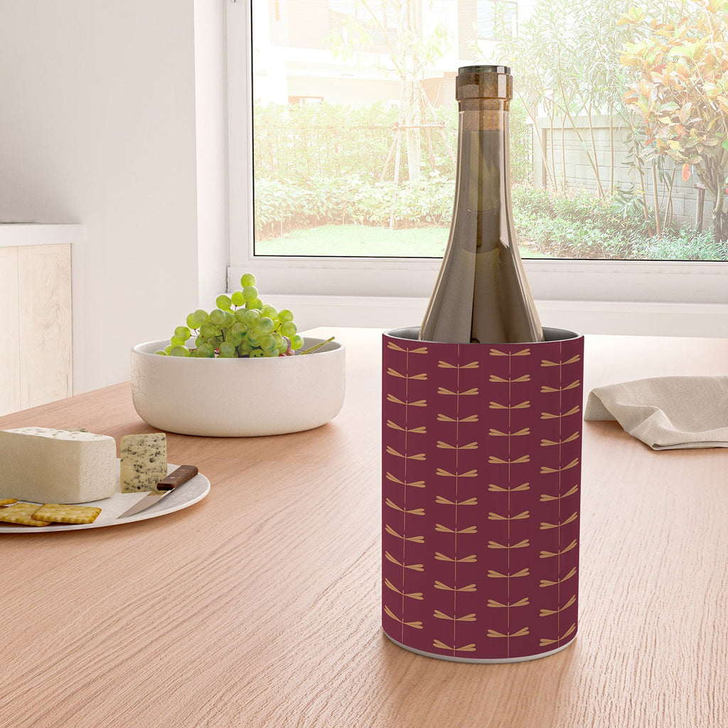 Colour Poems Dragonfly Pattern Mauve Wine Chiller