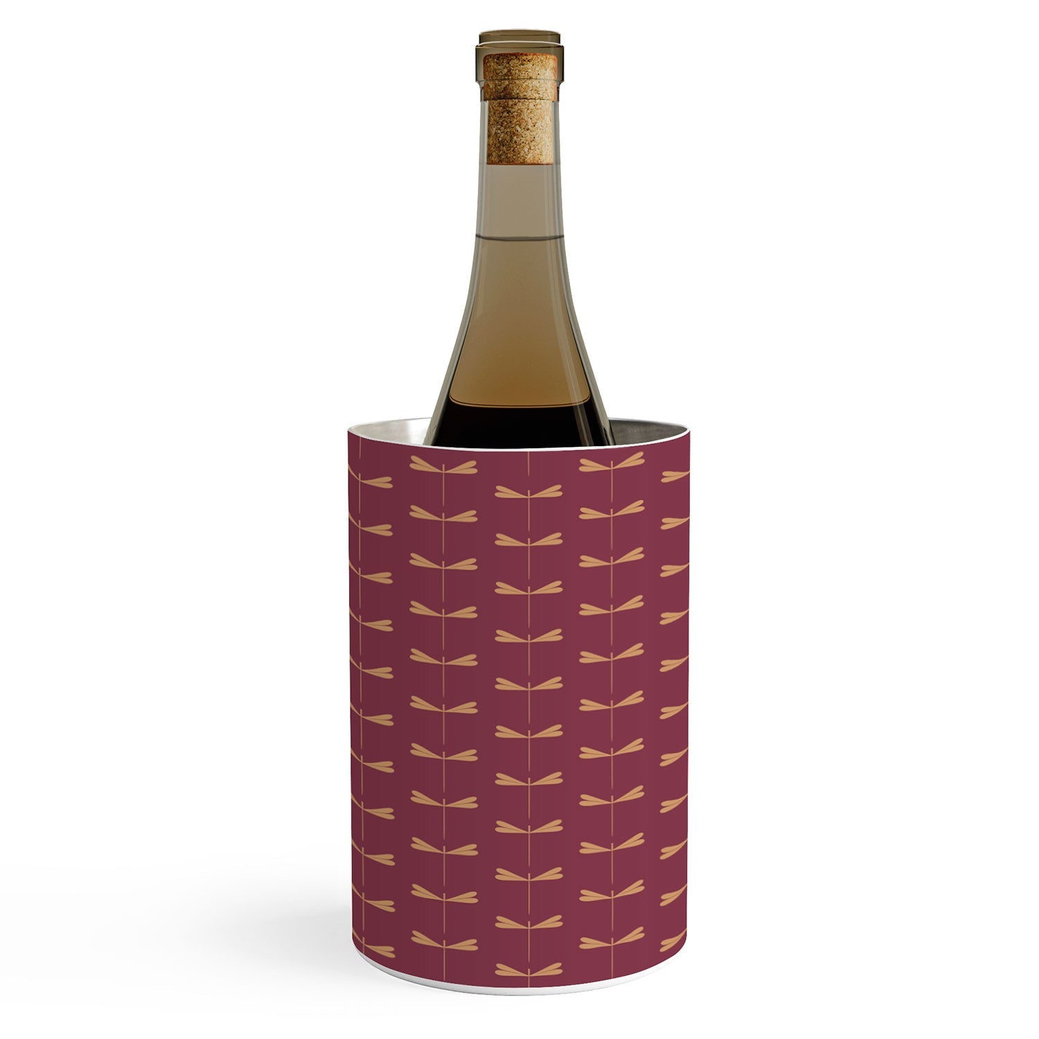 Colour Poems Dragonfly Pattern Mauve Wine Chiller