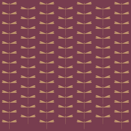 Colour Poems Dragonfly Pattern Mauve Shower Curtain