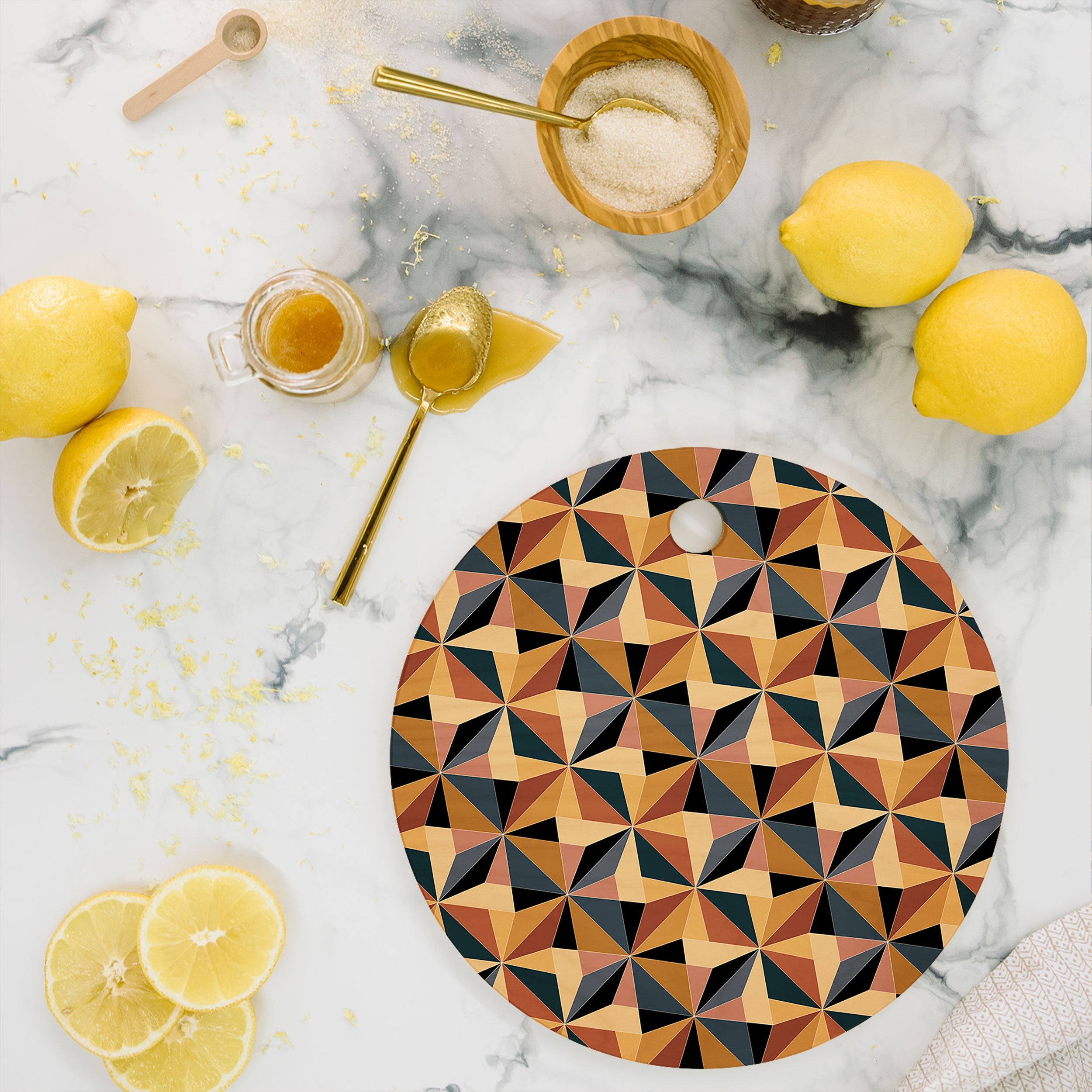Colour Poems Kaleidoscope I Cutting Board Round