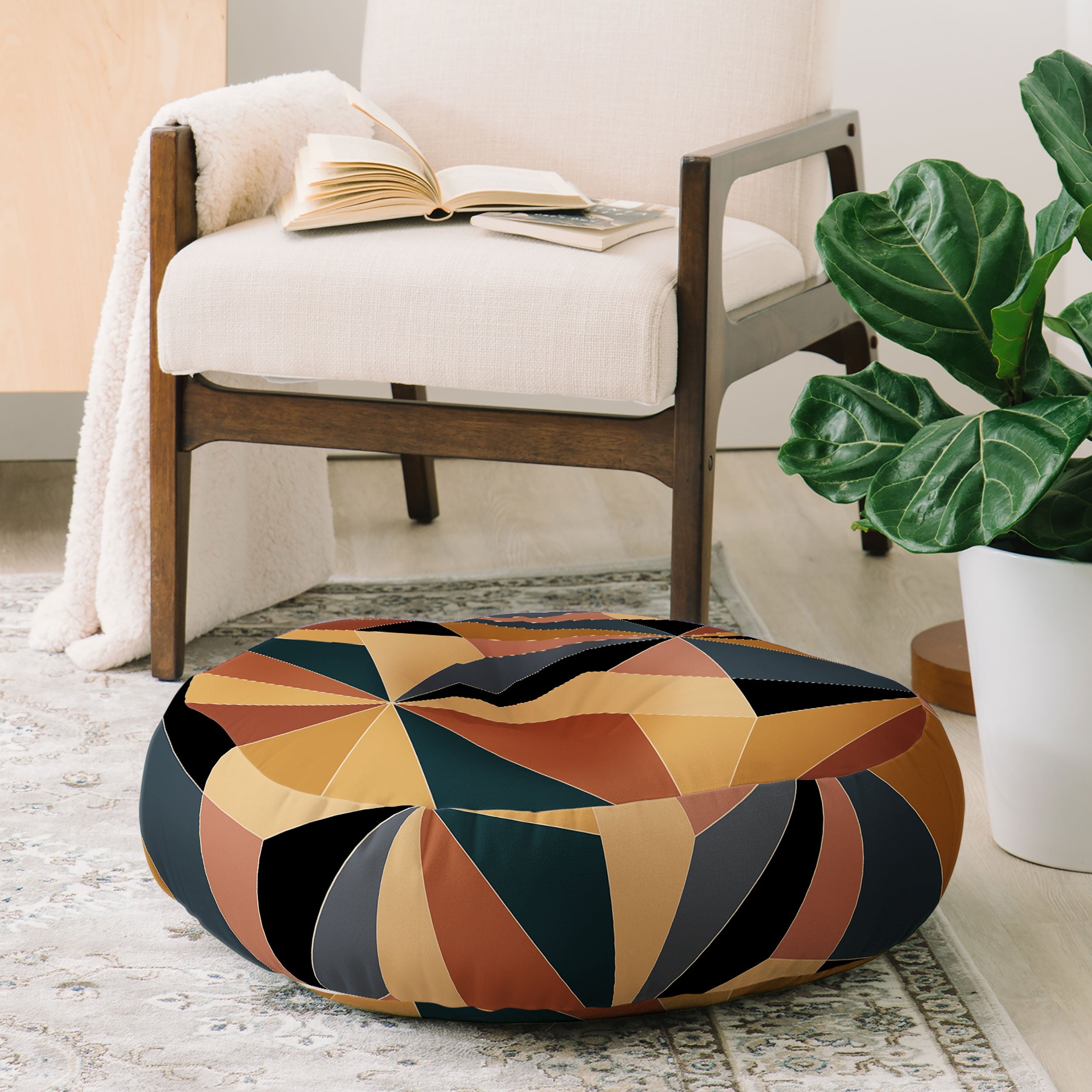 Colour Poems Kaleidoscope I Floor Pillow Round
