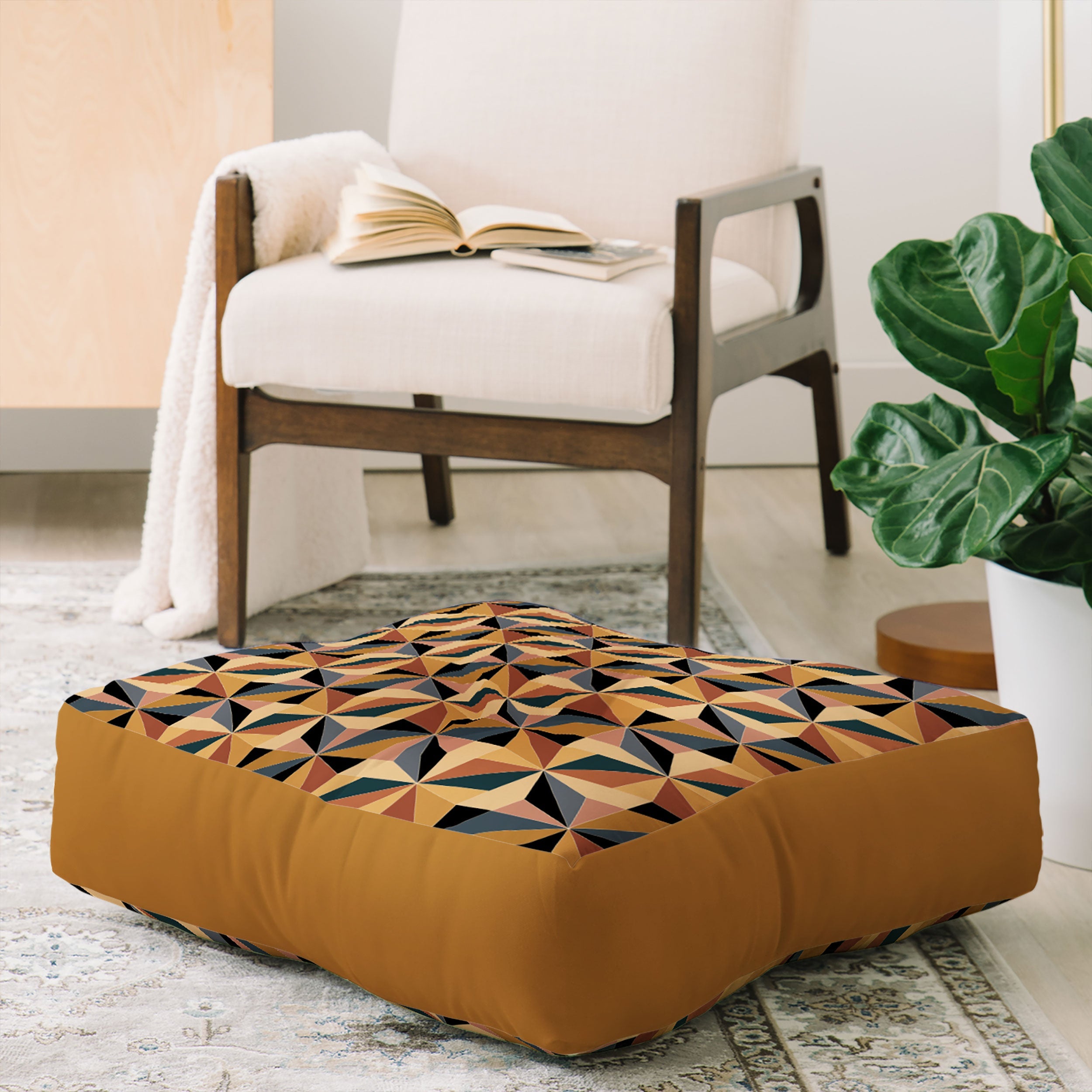 Colour Poems Kaleidoscope I Floor Pillow Square