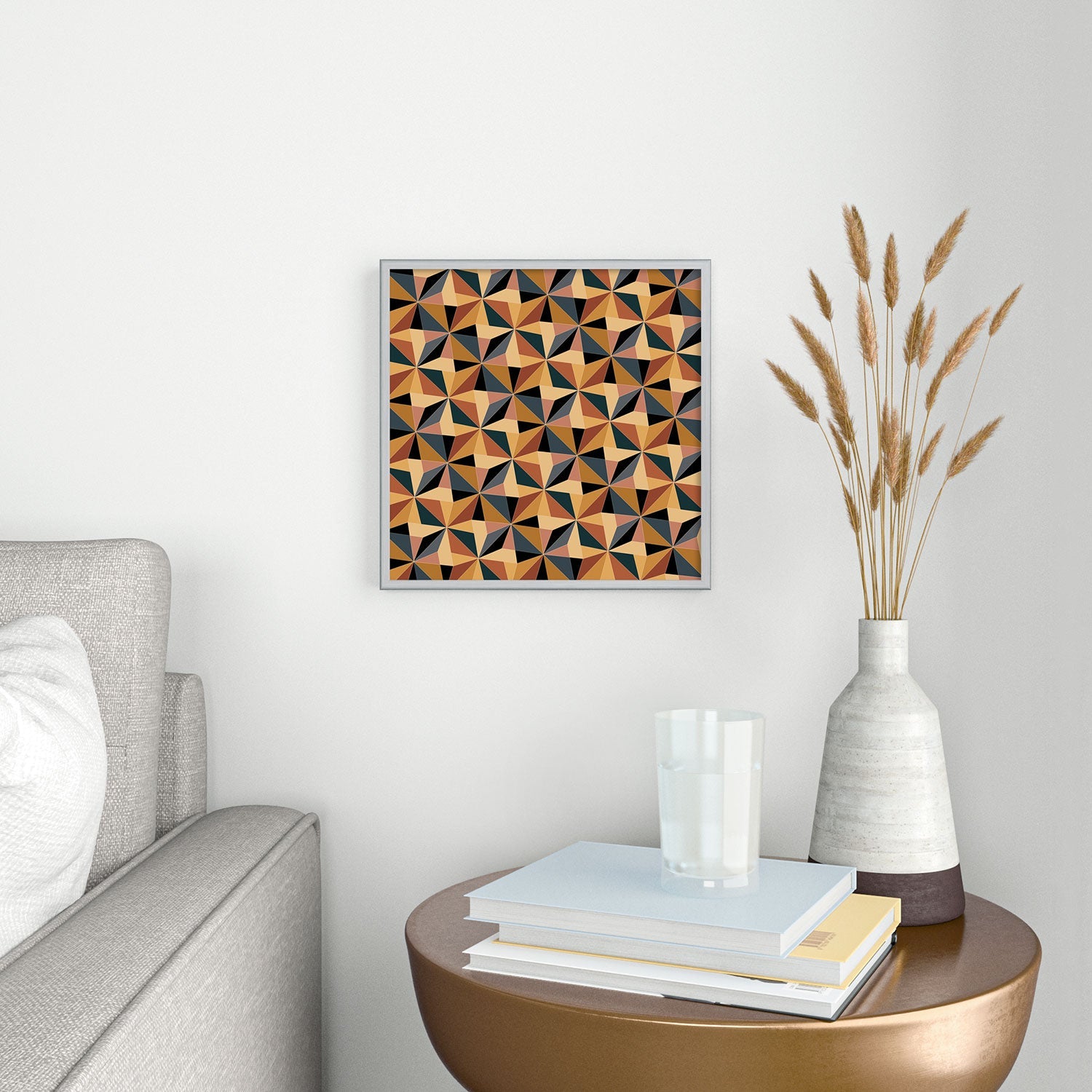 Colour Poems Kaleidoscope I Square Metal Framed Art Print