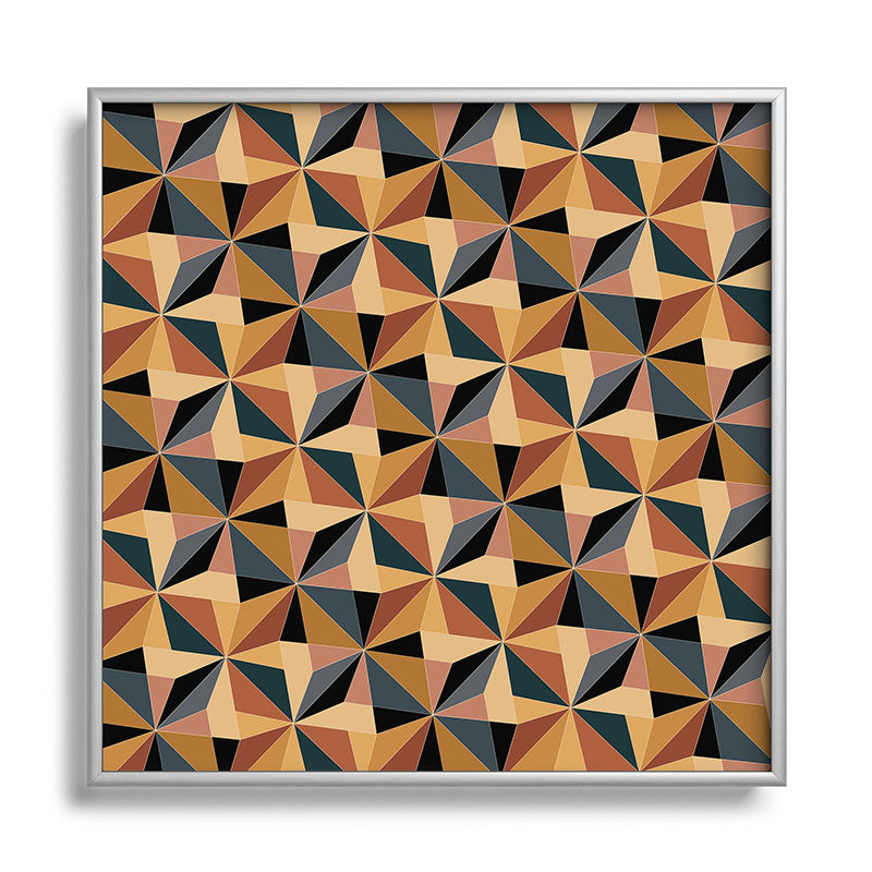 Colour Poems Kaleidoscope I Square Metal Framed Art Print