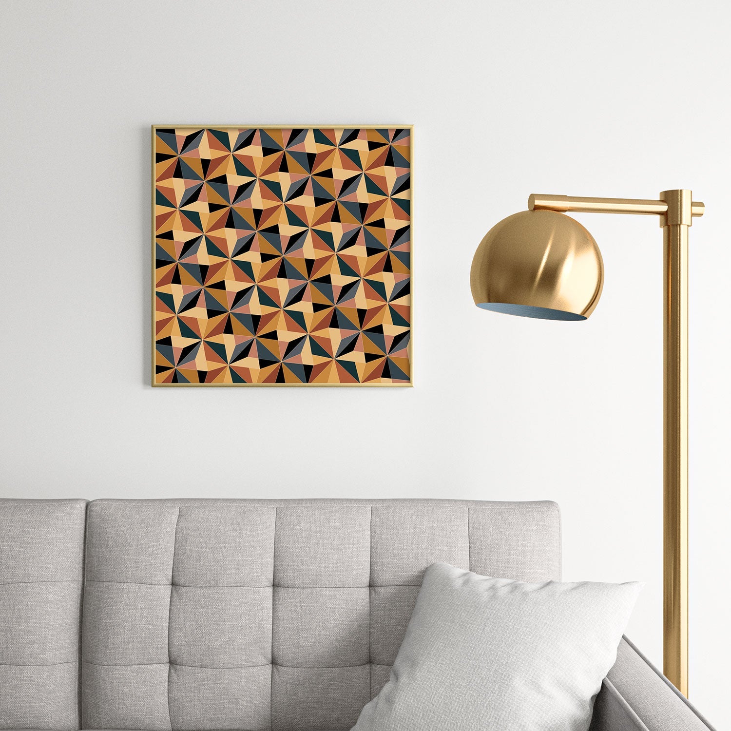 Colour Poems Kaleidoscope I Square Metal Framed Art Print