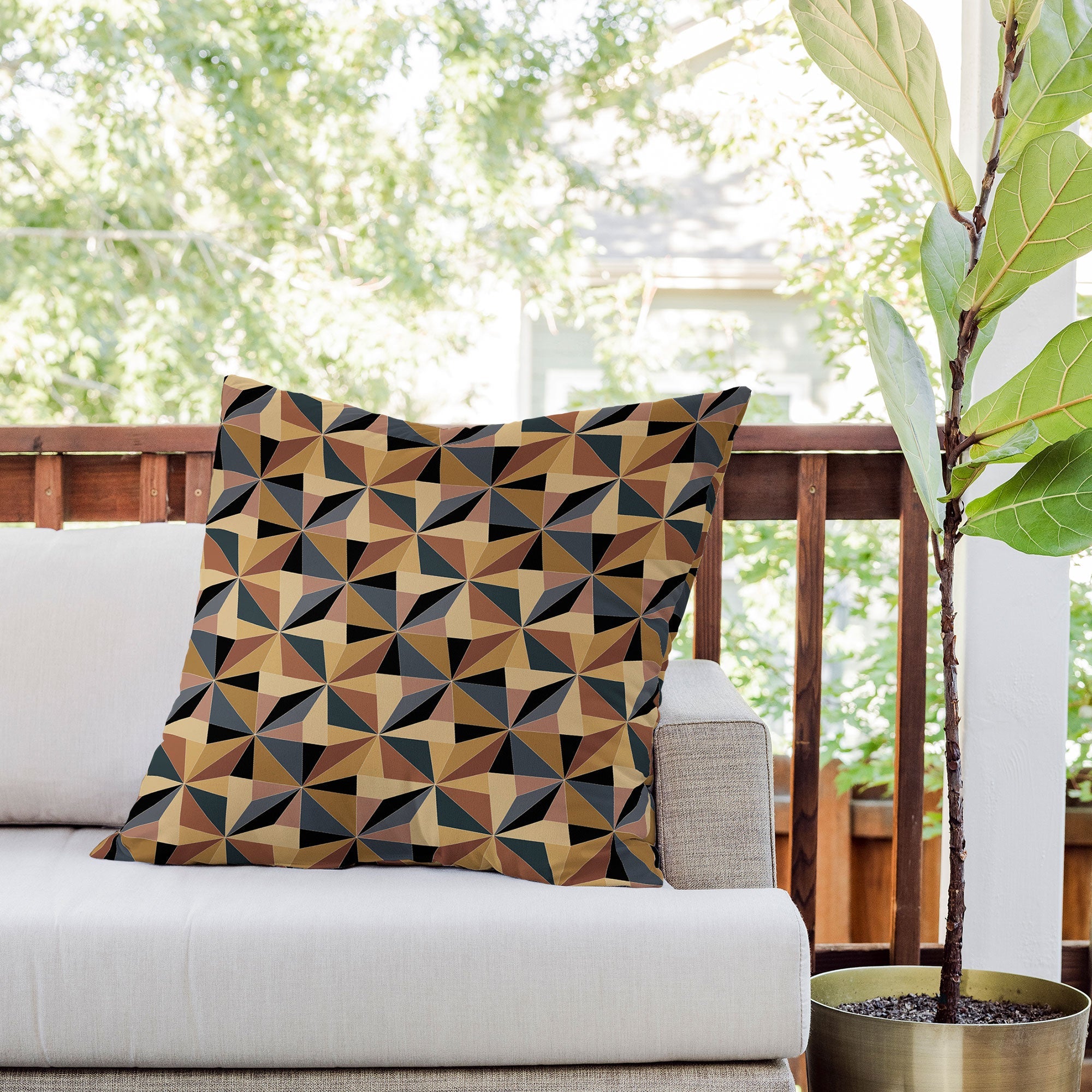 Colour Poems Kaleidoscope I Outdoor Throw Pillow