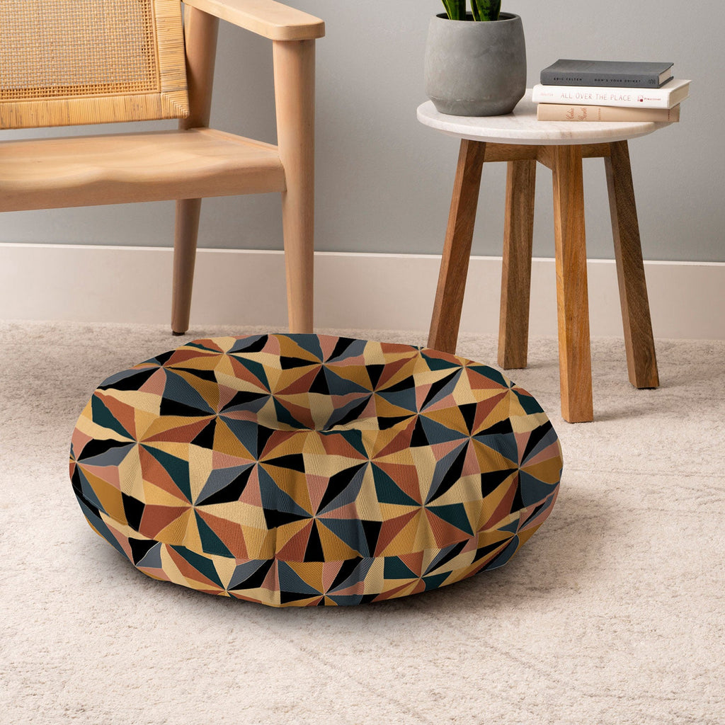 Colour Poems Kaleidoscope I Floor Pillow Round