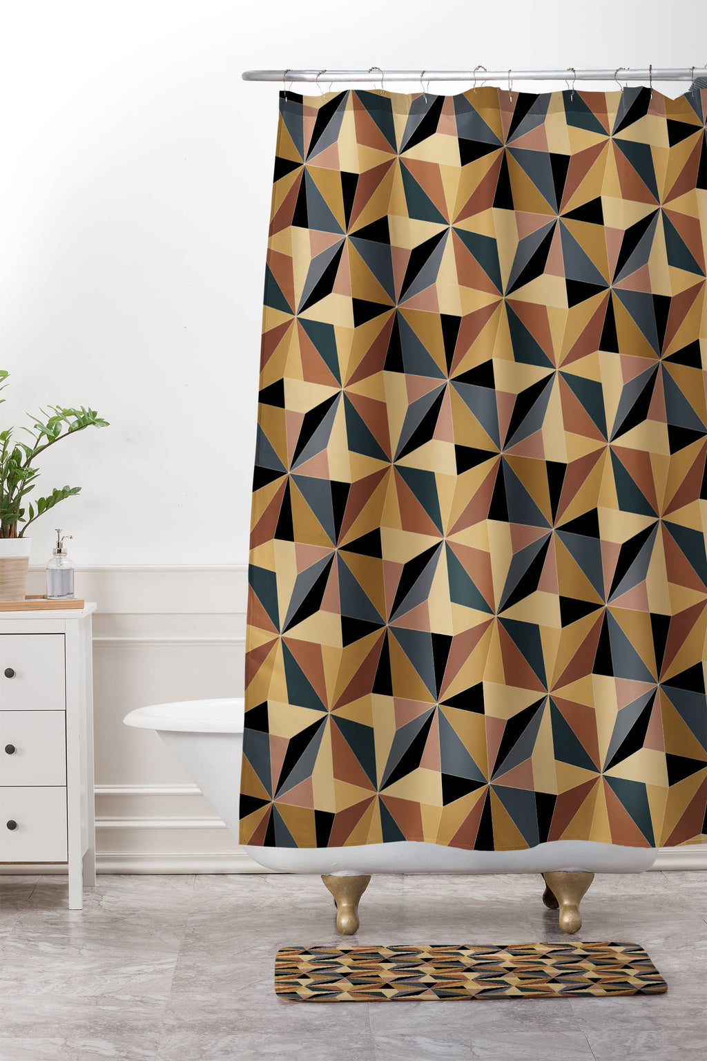 Colour Poems Kaleidoscope I Memory Foam Bath Mat