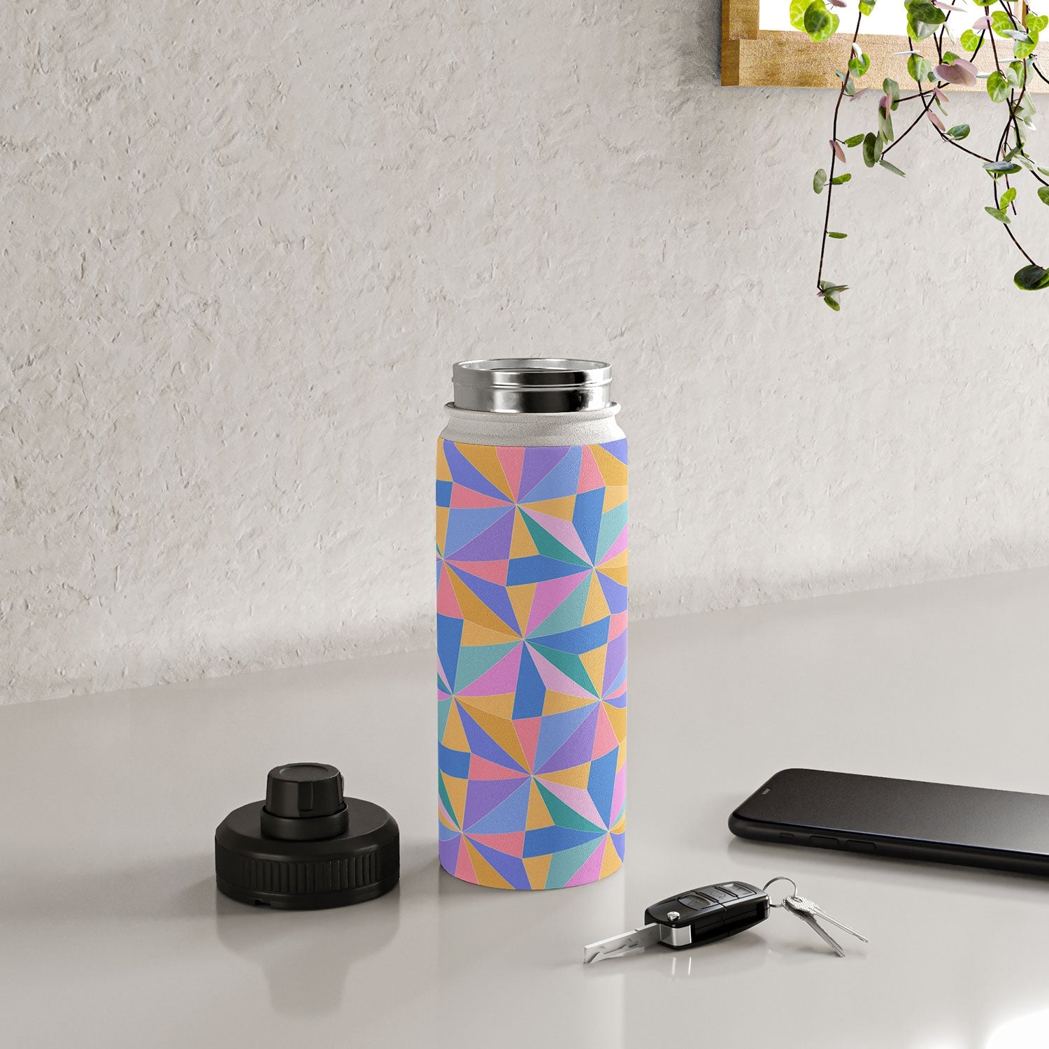 Colour Poems Kaleidoscope III Water Bottle