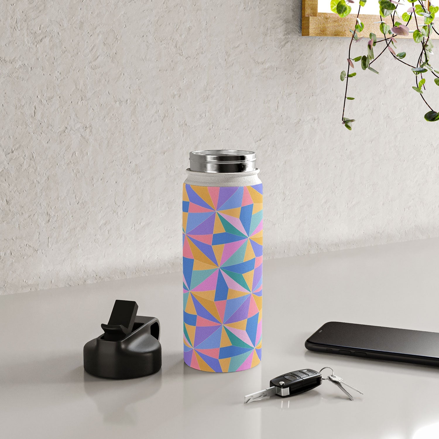 Colour Poems Kaleidoscope III Water Bottle
