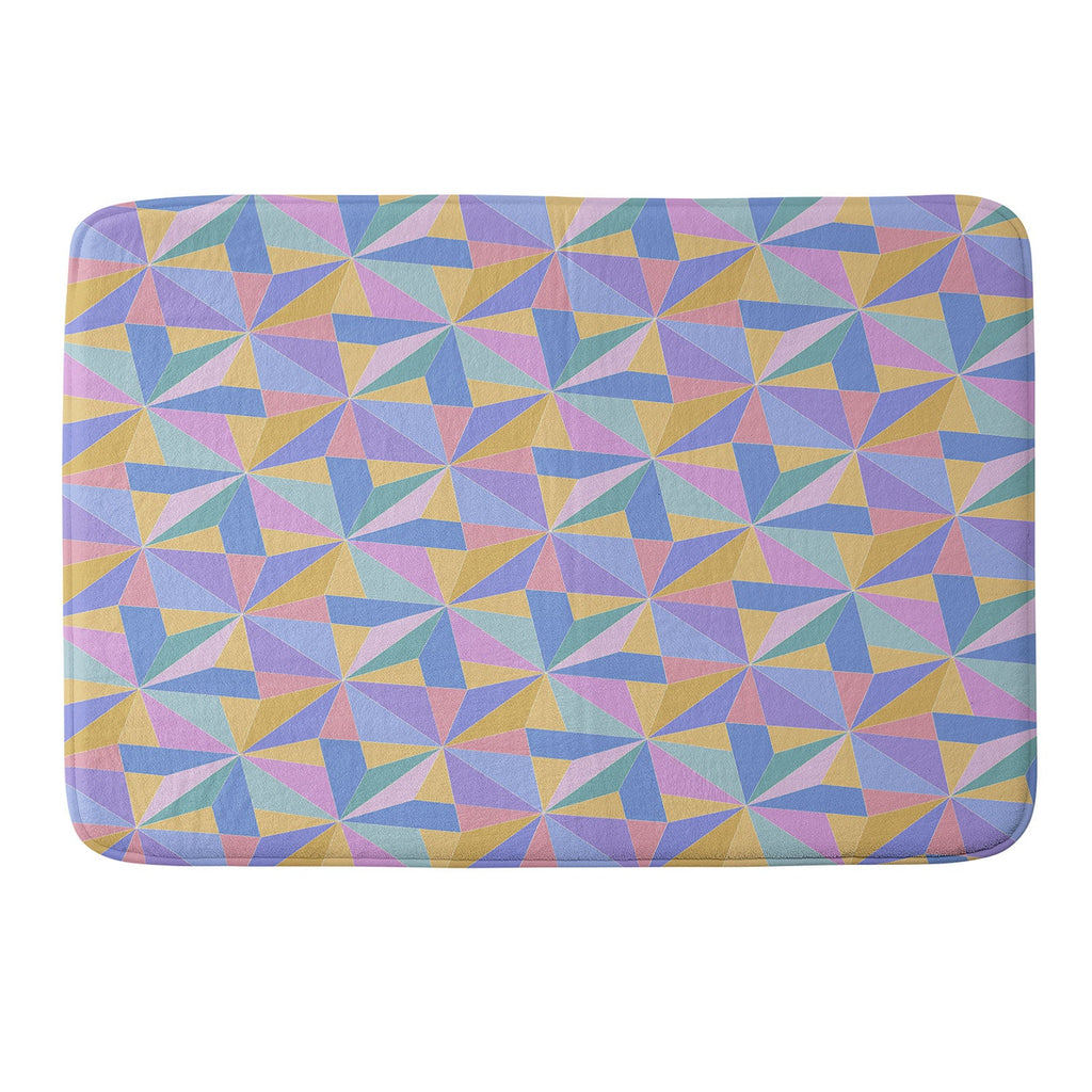 Colour Poems Kaleidoscope III Memory Foam Bath Mat
