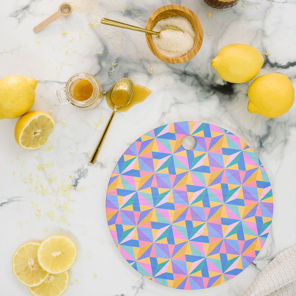 Colour Poems Kaleidoscope III Cutting Board Round