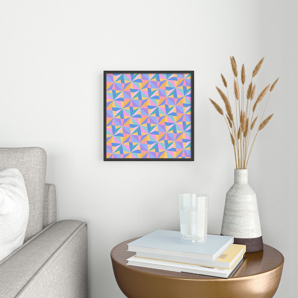 Colour Poems Kaleidoscope III Square Metal Framed Art Print