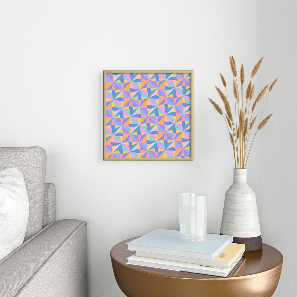 Colour Poems Kaleidoscope III Square Metal Framed Art Print