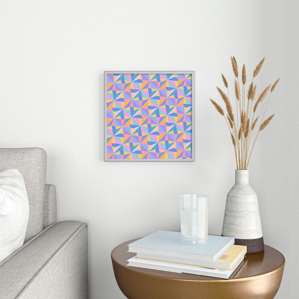Colour Poems Kaleidoscope III Square Metal Framed Art Print