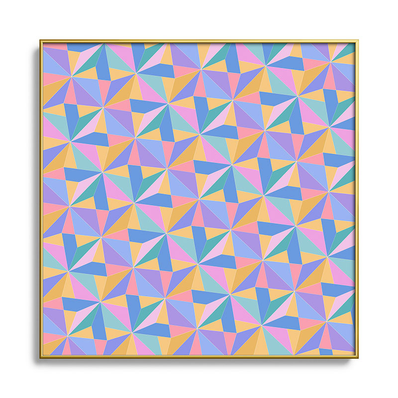 Colour Poems Kaleidoscope III Square Metal Framed Art Print