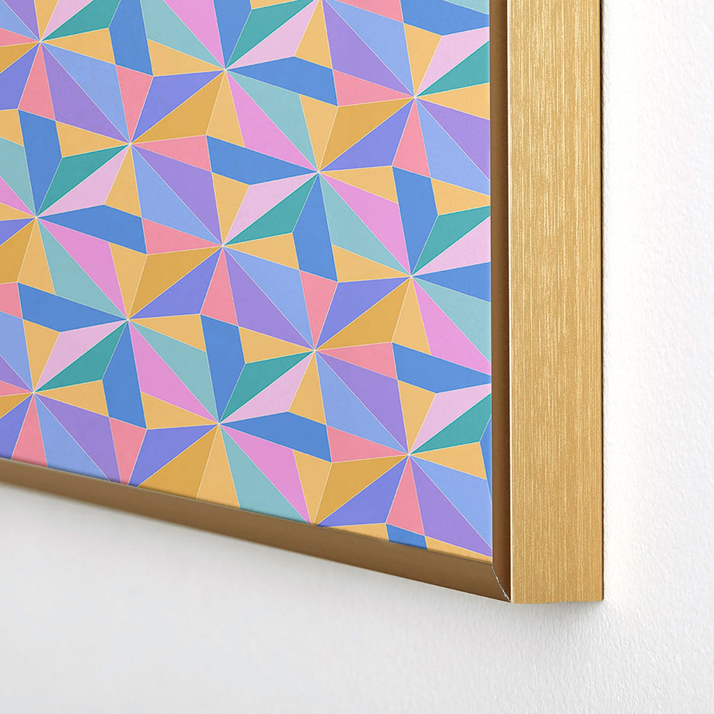 Colour Poems Kaleidoscope III Square Metal Framed Art Print