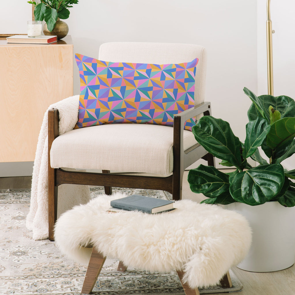 Colour Poems Kaleidoscope III Oblong Throw Pillow