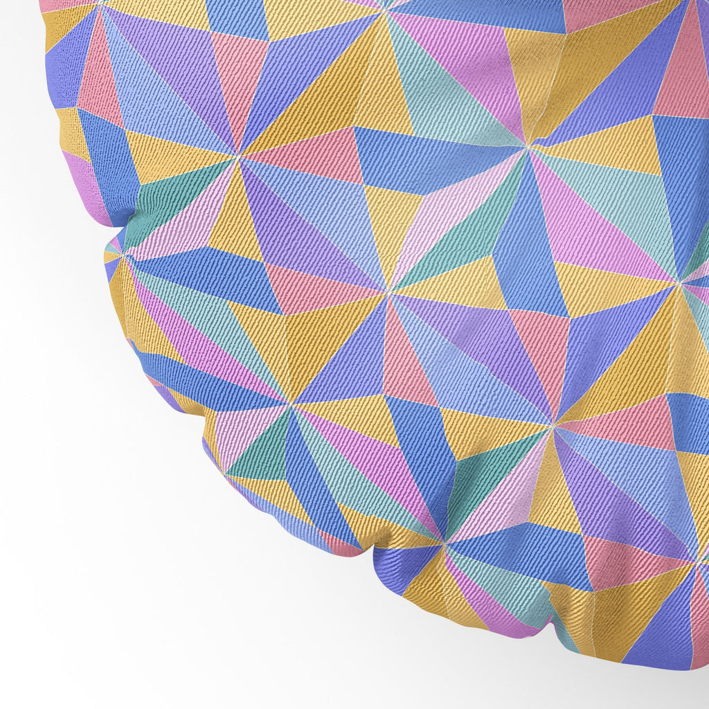 Colour Poems Kaleidoscope III Floor Pillow Round