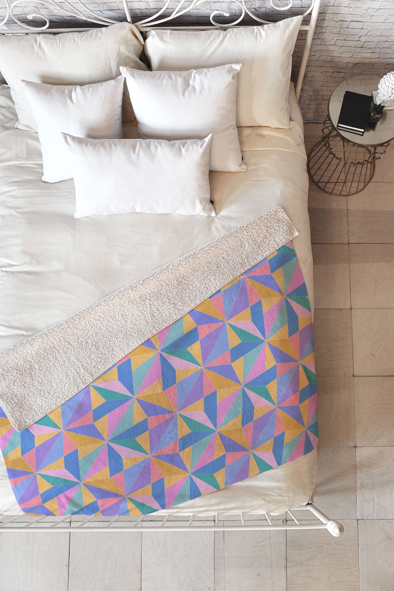 Colour Poems Kaleidoscope III Fleece Throw Blanket