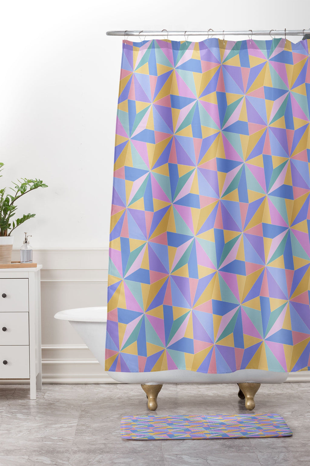 Colour Poems Kaleidoscope III Memory Foam Bath Mat