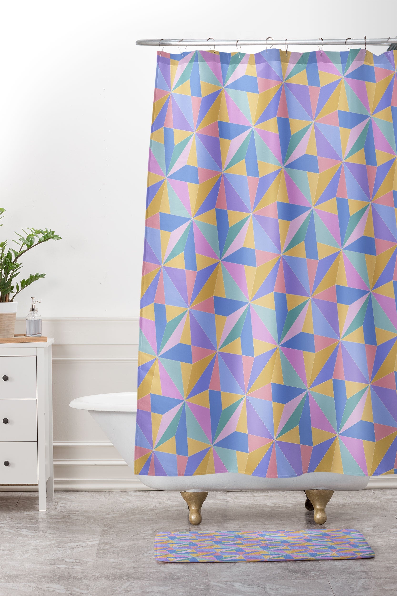 Colour Poems Kaleidoscope III Memory Foam Bath Mat