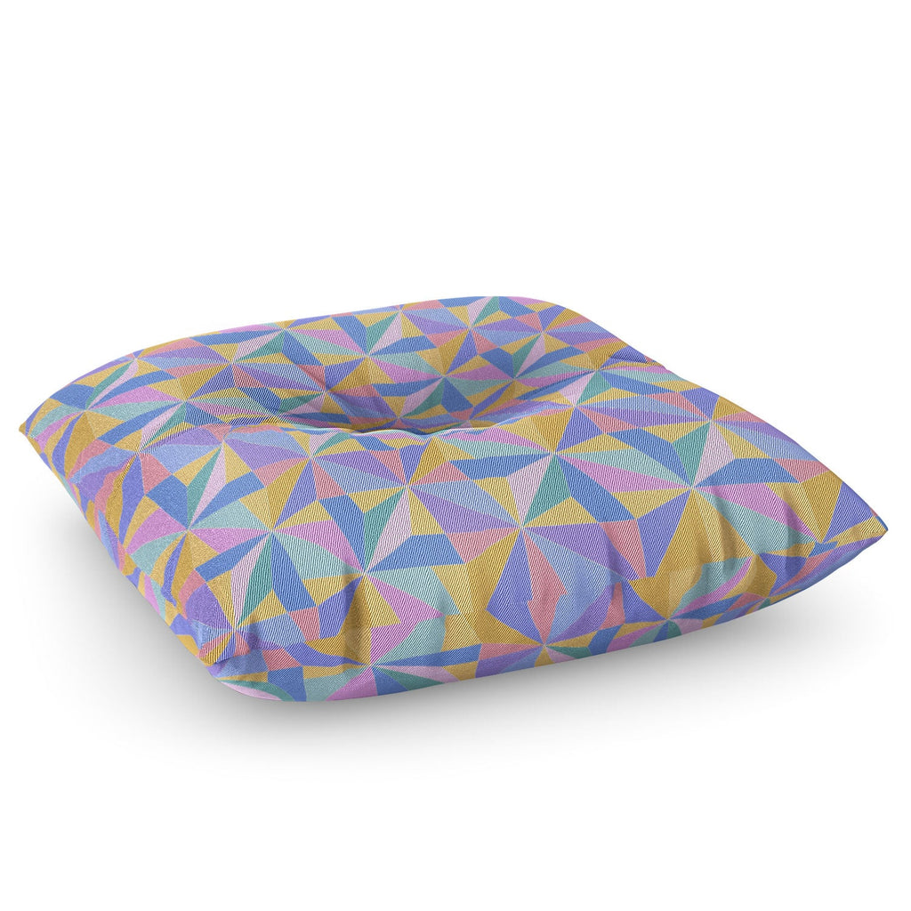 Colour Poems Kaleidoscope III Floor Pillow Square