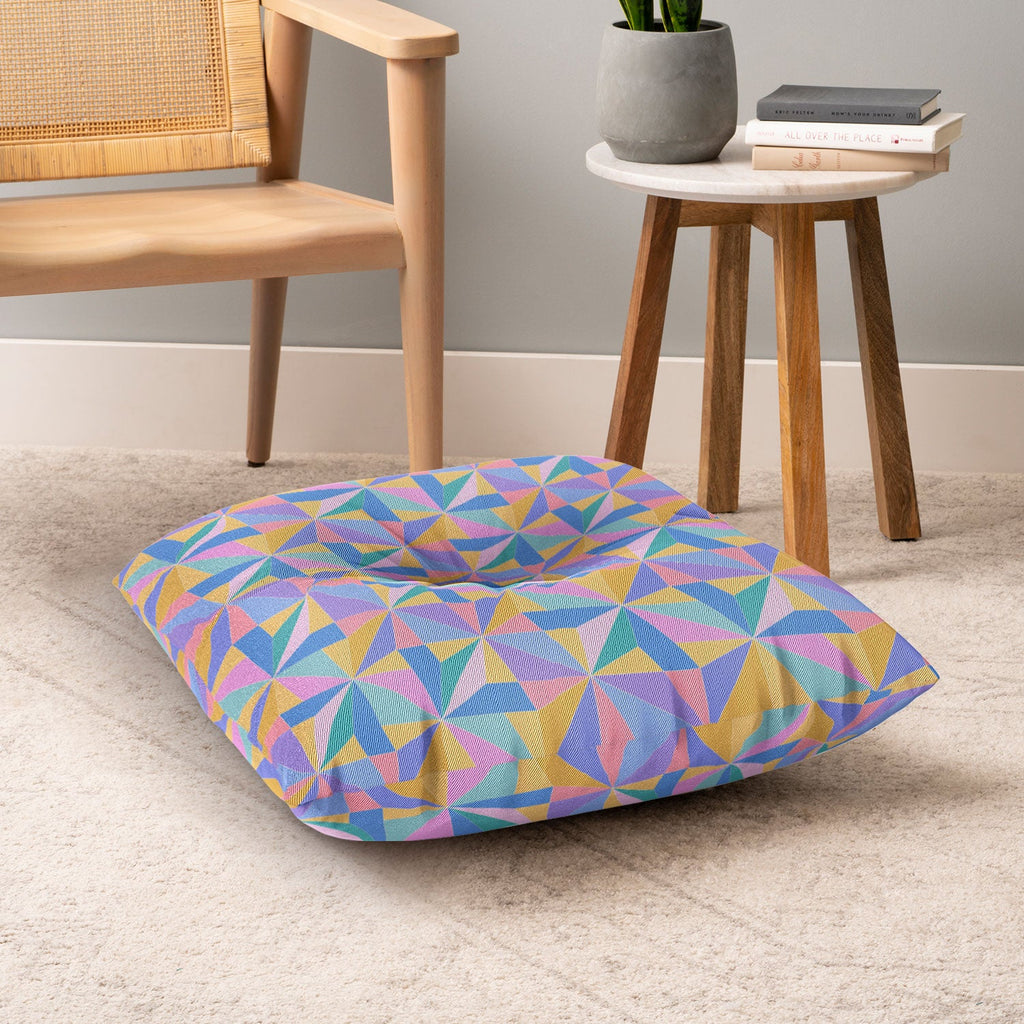 Colour Poems Kaleidoscope III Floor Pillow Square