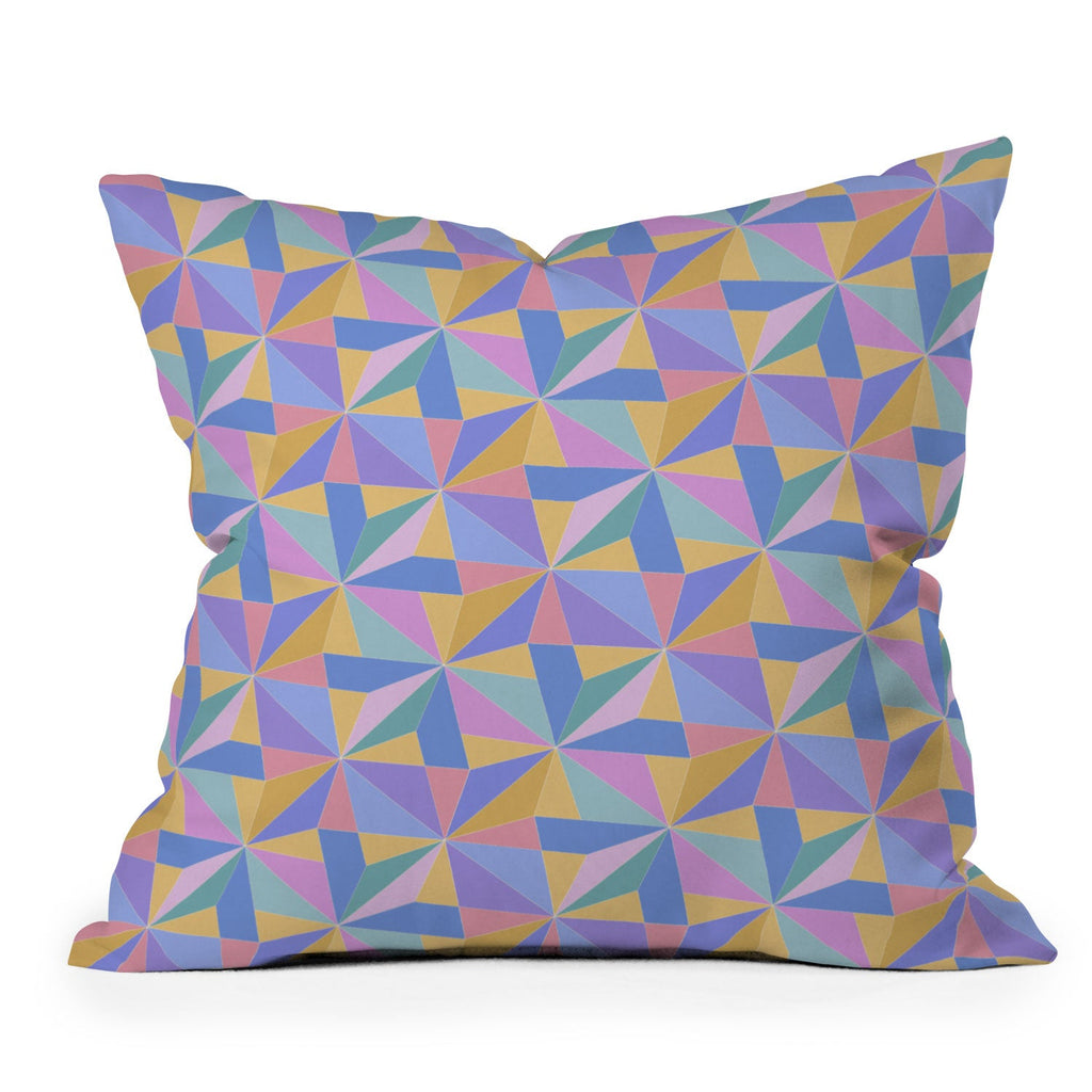 Colour Poems Kaleidoscope III Throw Pillow