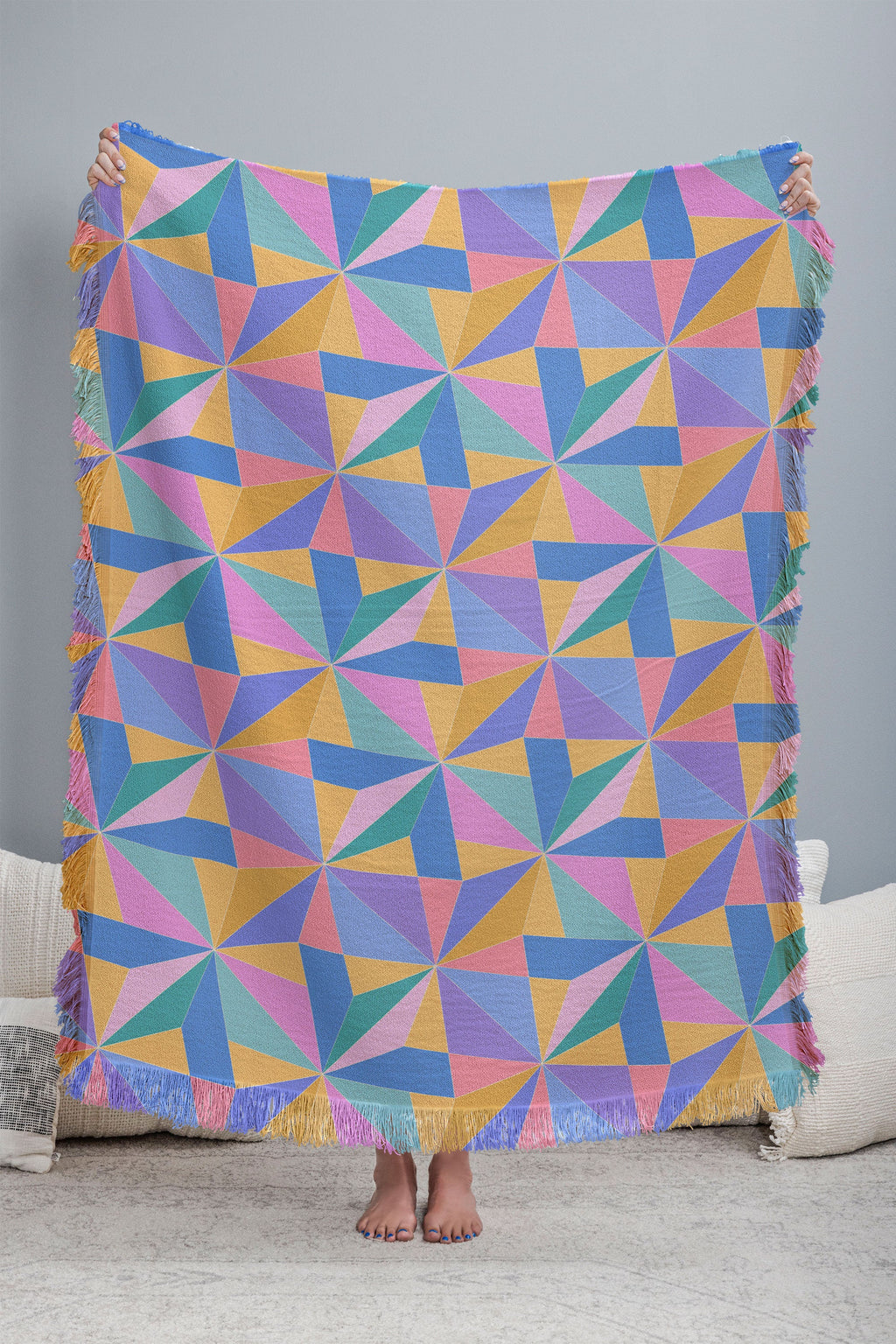 Colour Poems Kaleidoscope III Throw Blanket
