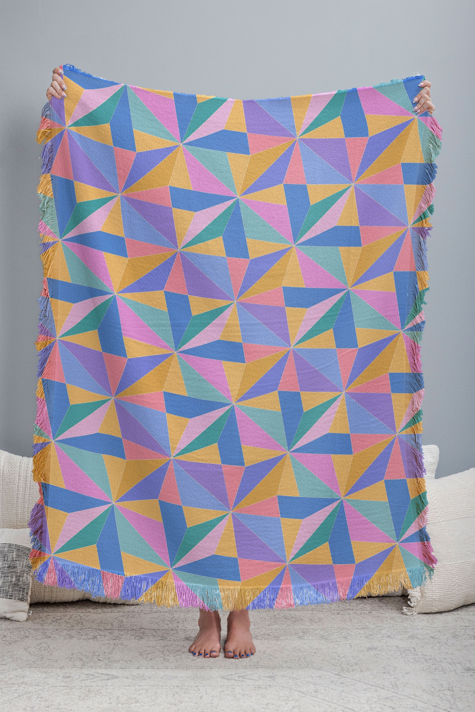 Colour Poems Kaleidoscope III Throw Blanket