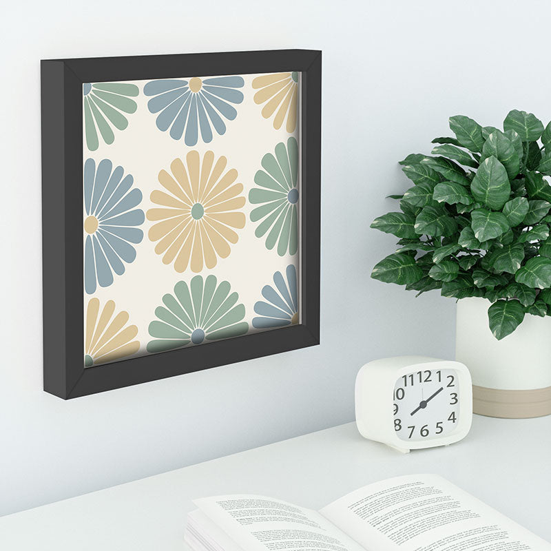 Colour Poems Retro Daisy Multicolor I Recessed Framing Square