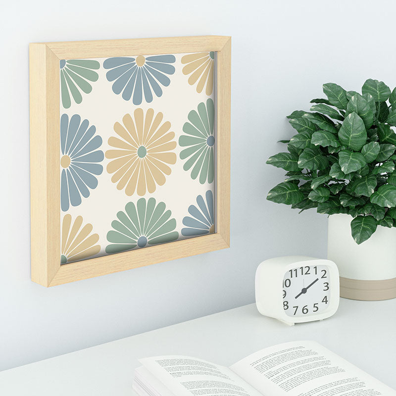 Colour Poems Retro Daisy Multicolor I Recessed Framing Square