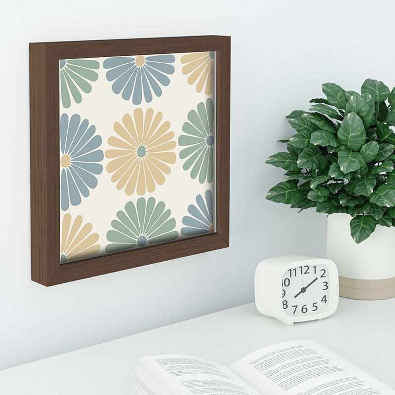 Colour Poems Retro Daisy Multicolor I Recessed Framing Square