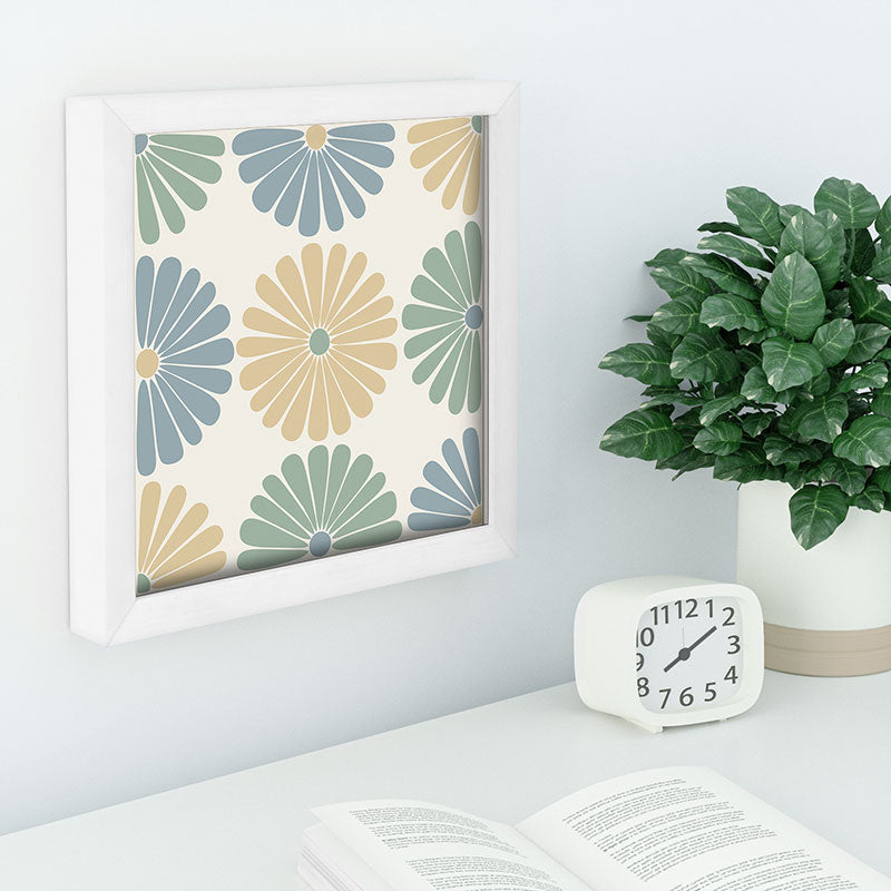 Colour Poems Retro Daisy Multicolor I Recessed Framing Square