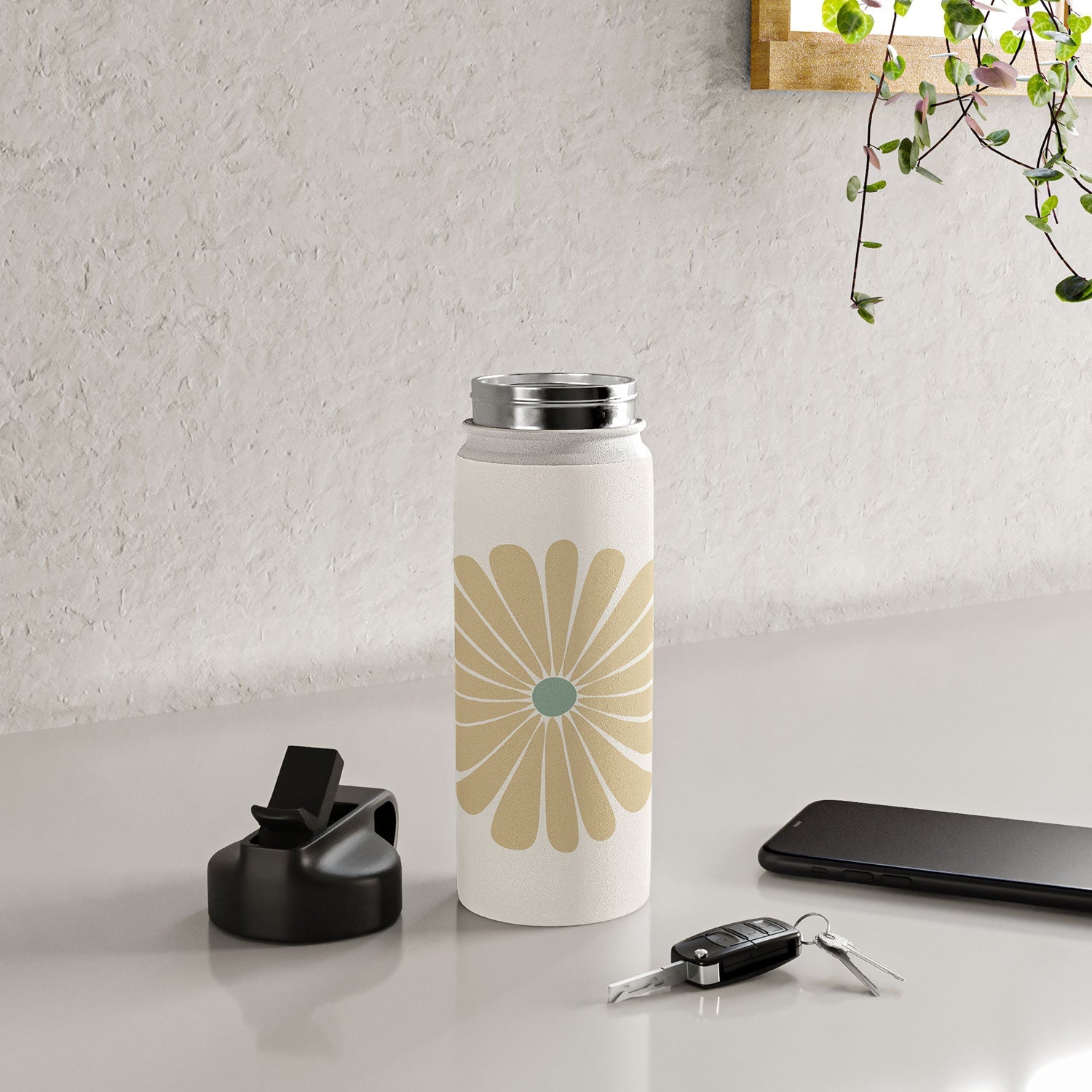 Colour Poems Retro Daisy Multicolor I Water Bottle