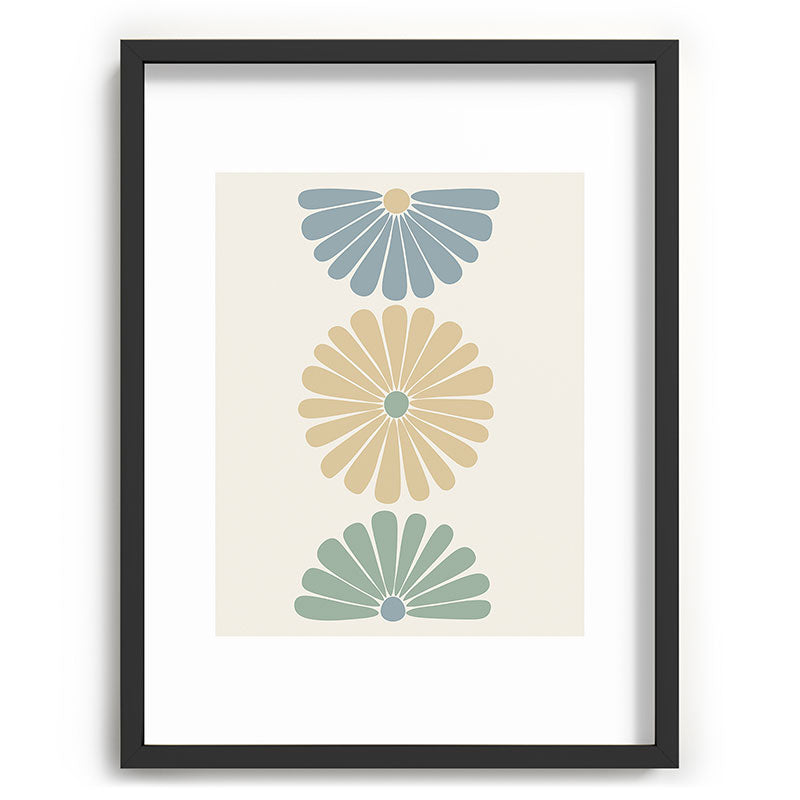Colour Poems Retro Daisy Multicolor I Recessed Framing Rectangle