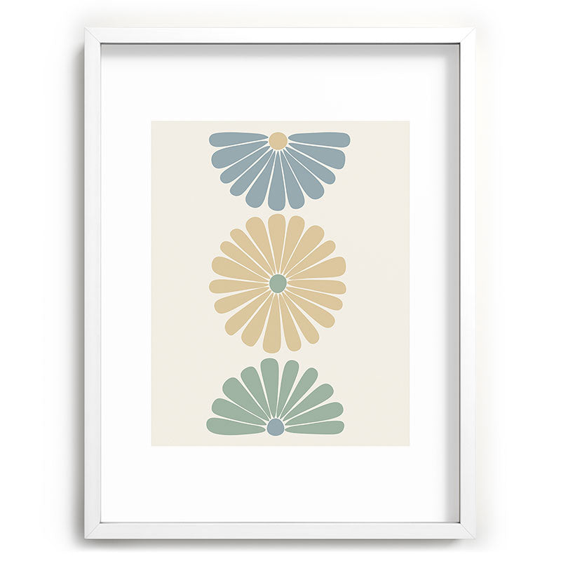 Colour Poems Retro Daisy Multicolor I Recessed Framing Rectangle